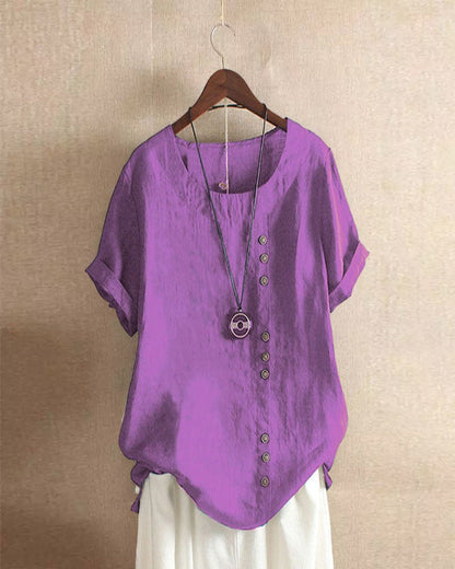 Dames blouse met korte mouwen