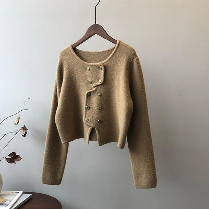 Vanessia - Elegante Sweater met Knopen voor Vrouwen