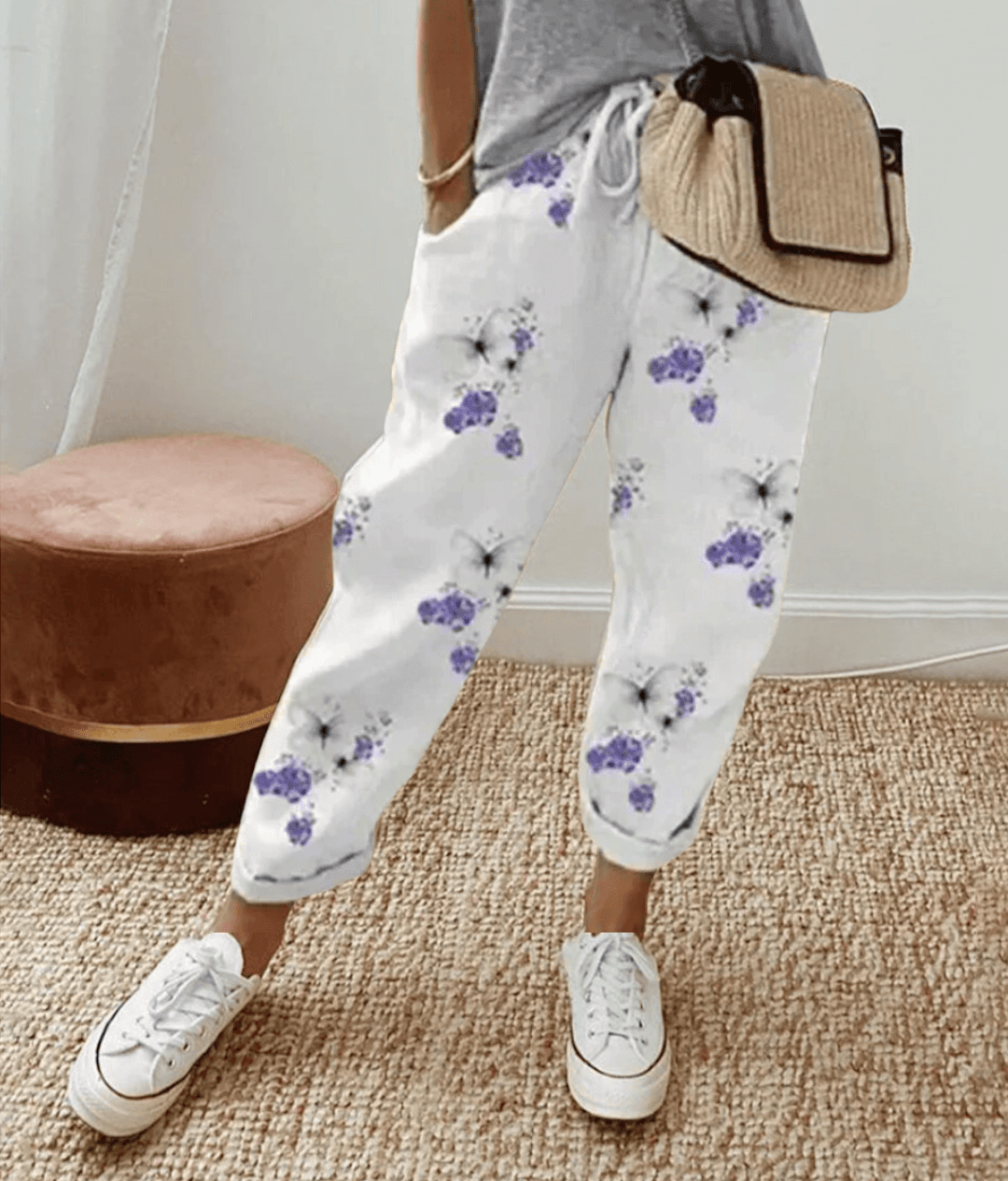 Elegante katoenen linnen broek