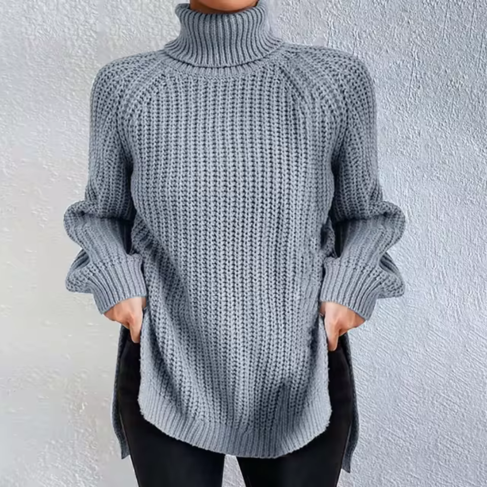 Olexa - Warme Split Sweater Dress