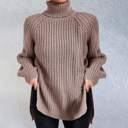 Olexa - Warme Split Sweater Dress