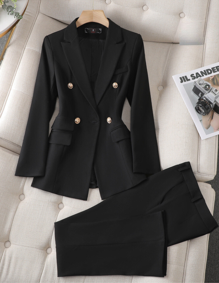 Kounie - Elegante Blazer en Broek Set voor Vrouwen