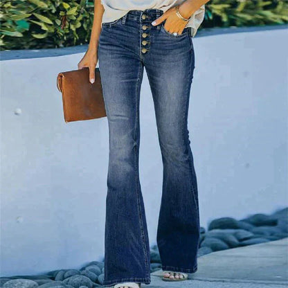 Kerryl - Broek van denim met hoge taille