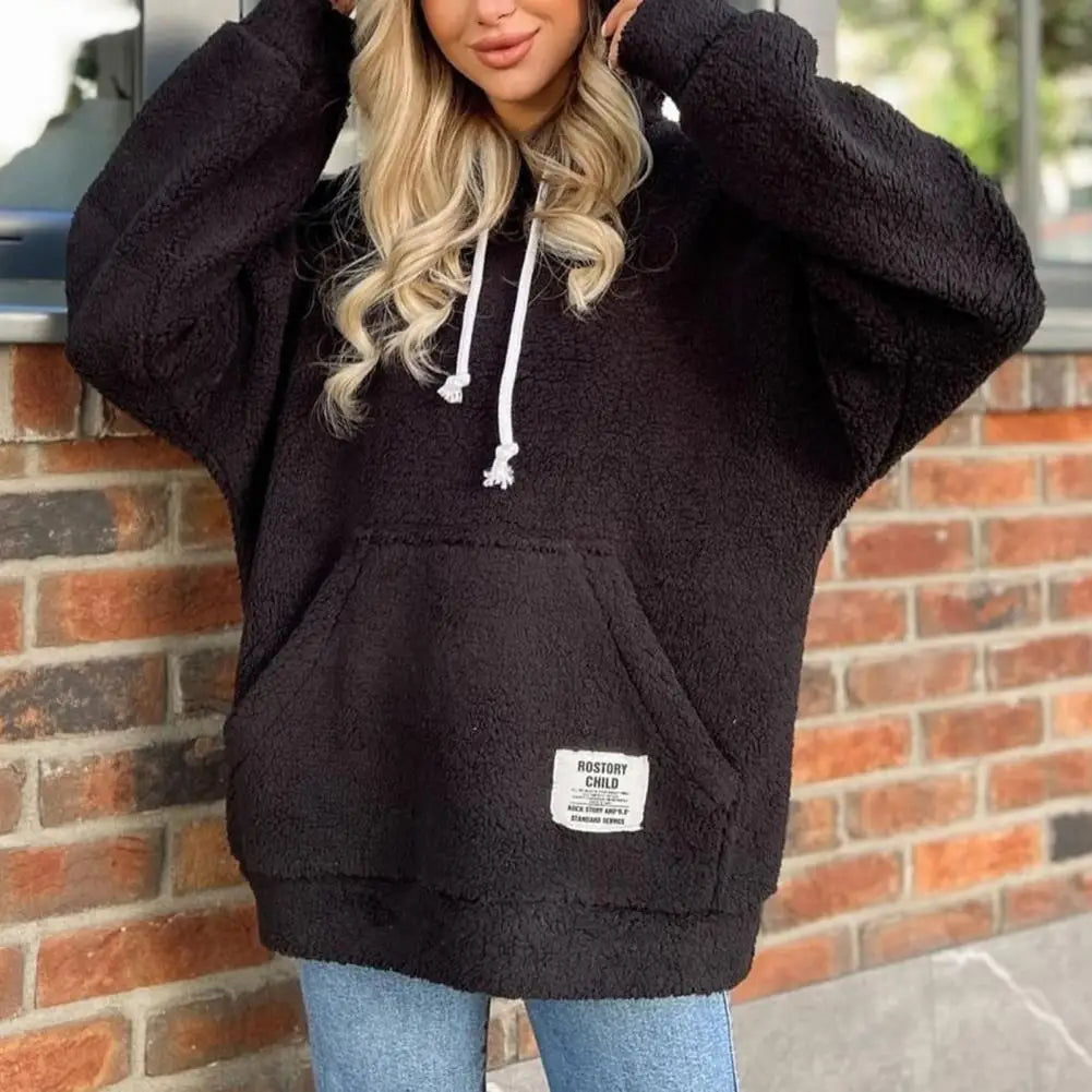 Modieuze pluche hoodie - Rachel