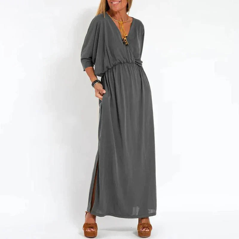 Rasha Vintage maxi jurk met hoge zijsplit