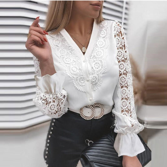 Stijlvolle kanten blouse voor vrouwen