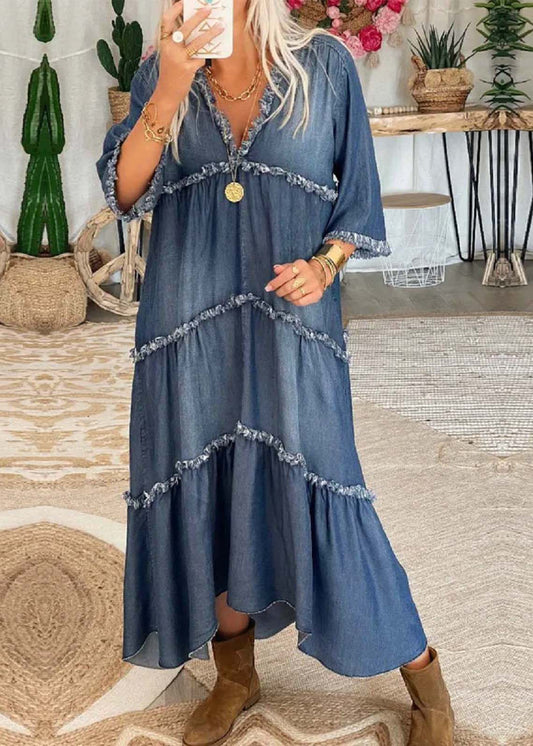 Rohan - Denim Maxi-Jurk
