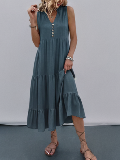 Ross Smock jurk met gelaagde zoom