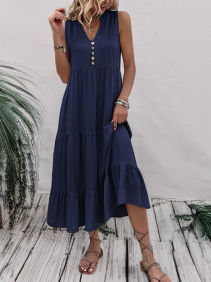 Ross Smock jurk met gelaagde zoom