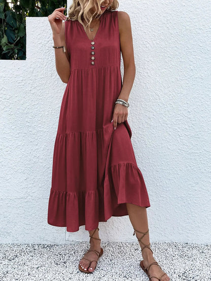 Ross Smock jurk met gelaagde zoom