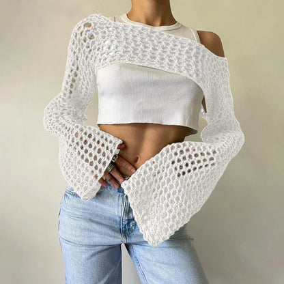 Mesh crop top voor dames