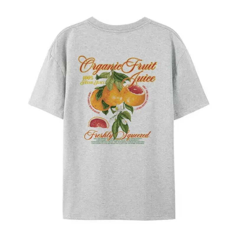 T-shirt - Grapefruit - Unieke Rugprint, Comfortabel - Perfect voor Casual Dagelijks Gebruik