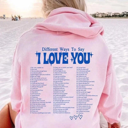 Clara - Hoodie met "I Love You" slogan in verschillende talen