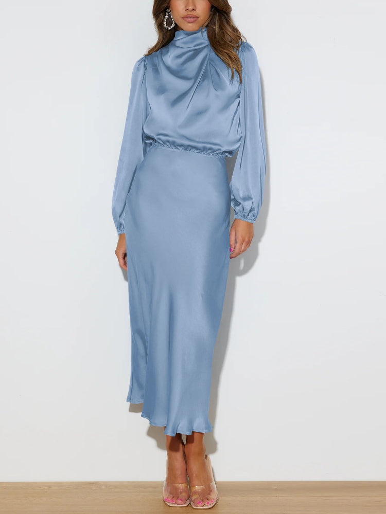 Audra Elegante jurk met lange mouwen