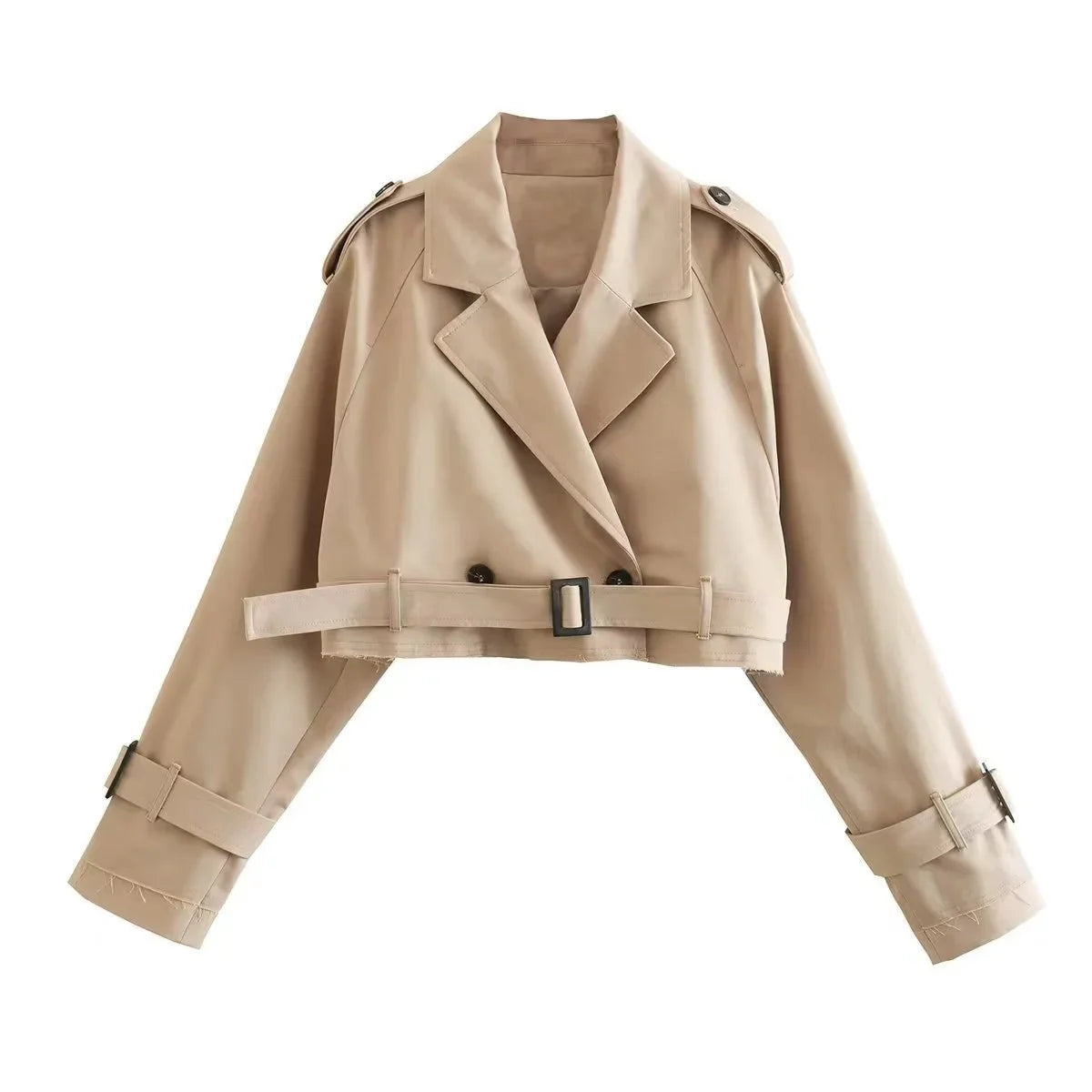 Hyacint - Trenchcoat met riem - Kort model