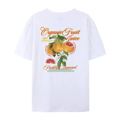 T-shirt - Grapefruit - Unieke Rugprint, Comfortabel - Perfect voor Casual Dagelijks Gebruik