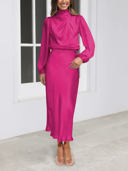 Audra Elegante jurk met lange mouwen