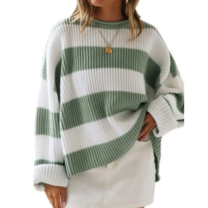 Céline - Gestreepte Sweater met lange mouwen en rolhals