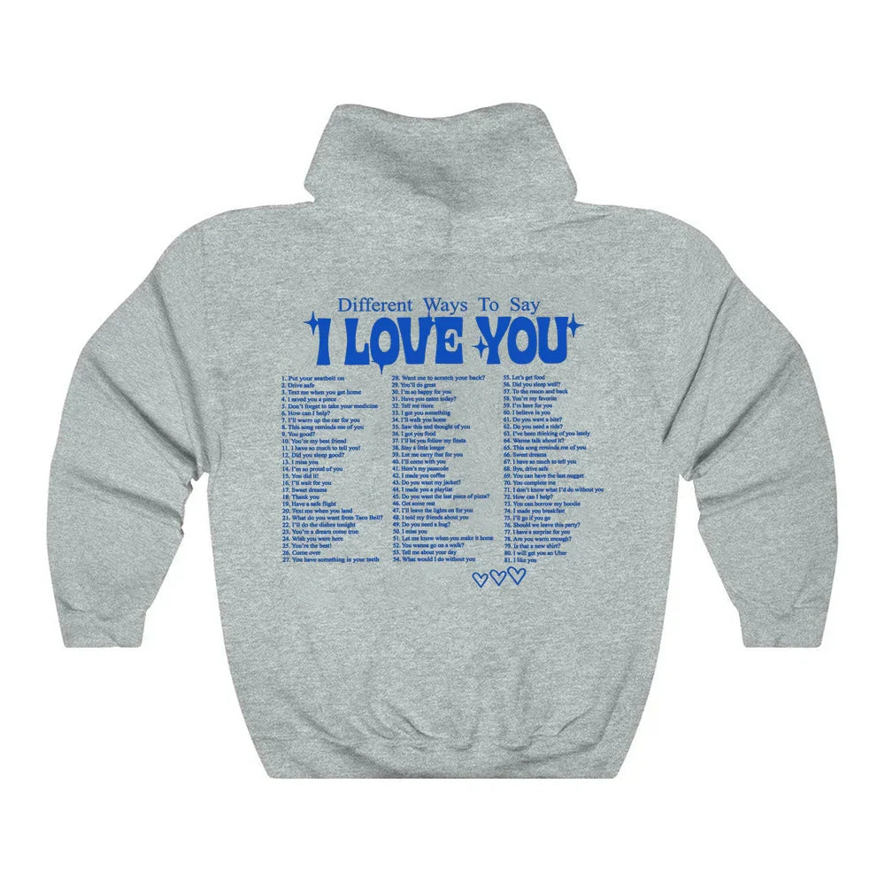 Clara - Hoodie met "I Love You" slogan in verschillende talen