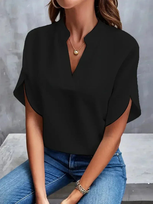 Lis - Luxe elegante damesblouse van zijdechiffon
