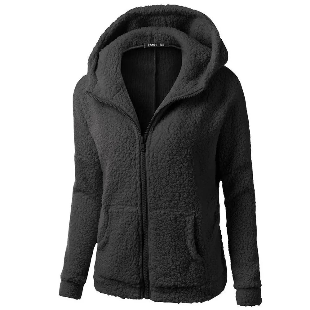 Sharon | Elegante Warme Hoodie Met Teddybeer Kunstbont En Ritssluiting - Ideaal Voor Herfst/Winter