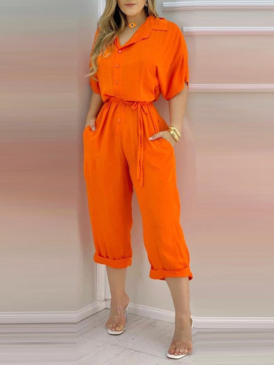 Pauline - Oranje jumpsuit