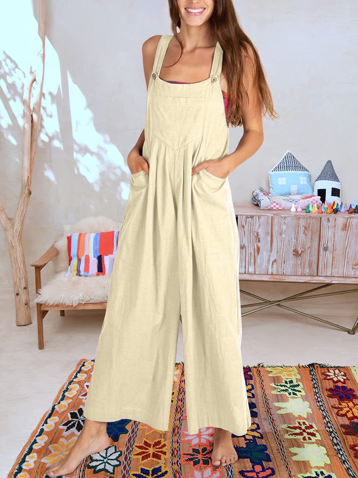 Mouwloze jumpsuit voor dames - Tara