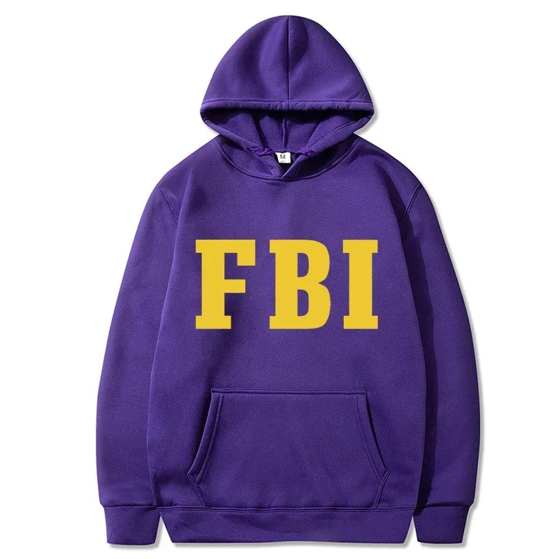 Paulo - Warme uniseks hoodies met FBI opdruk