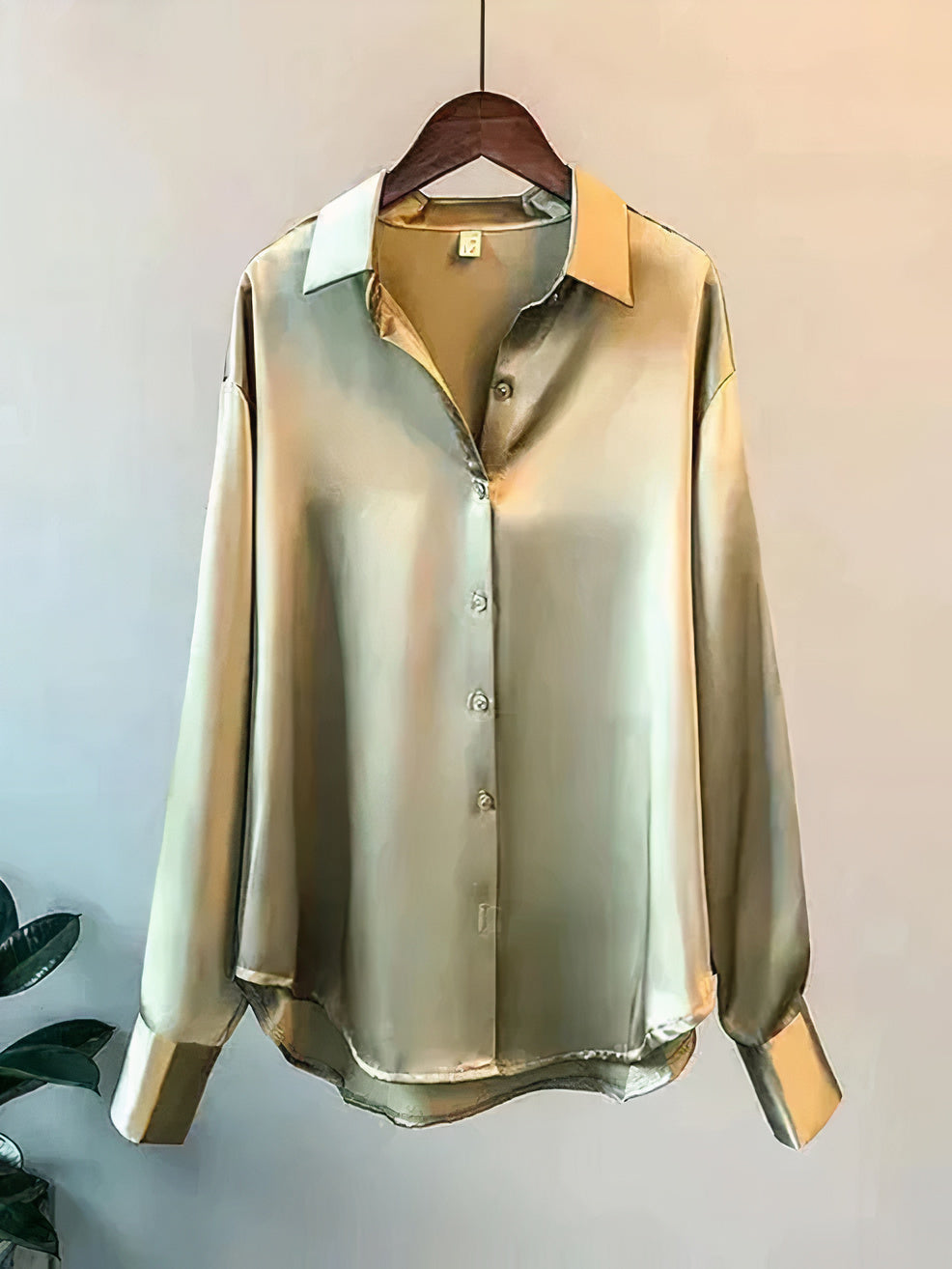 KLARA - Blouse en satin à manches longues