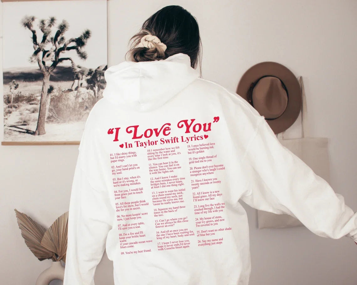 Clara - Hoodie met "I Love You" slogan in verschillende talen