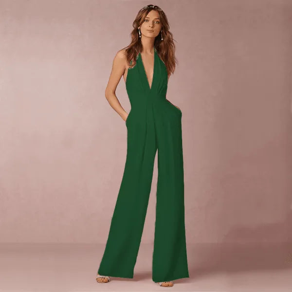 Wijd Jumpsuit - Casual Stijl - Hoogwaardige Materialen - Perfect voor Dagelijks Gebruik