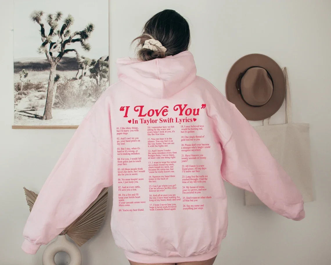 Clara - Hoodie met "I Love You" slogan in verschillende talen