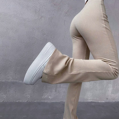 Lucee - Elegante Flanellen Broek voor Vrouwen