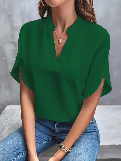 Lis - Luxe elegante damesblouse van zijdechiffon