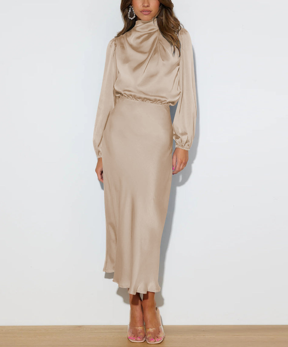 Audra Elegante jurk met lange mouwen