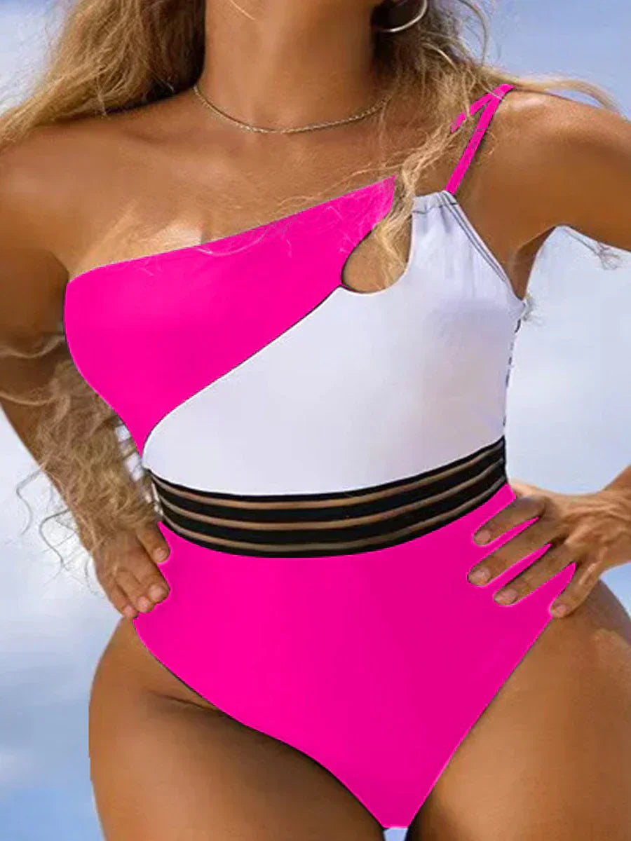 Bikini zwemkleding voor vrouwen stoffen paneel patchwork lichaam