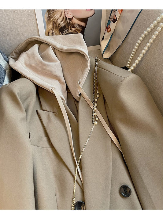 FaysBlazer I Oversized Blazer Met Capuchon Voor Dames