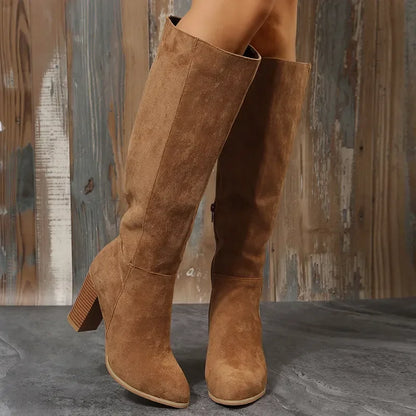 Long Suede Boots with Heel | Passi Boots