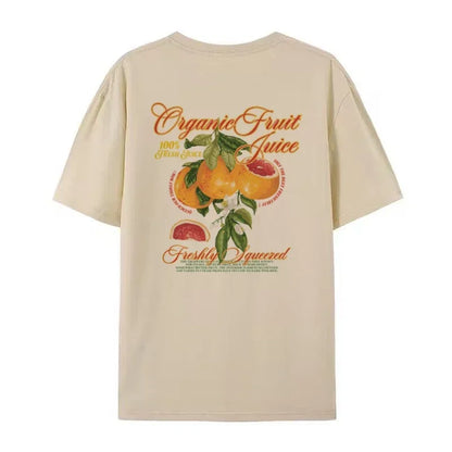 T-shirt - Grapefruit - Unieke Rugprint, Comfortabel - Perfect voor Casual Dagelijks Gebruik