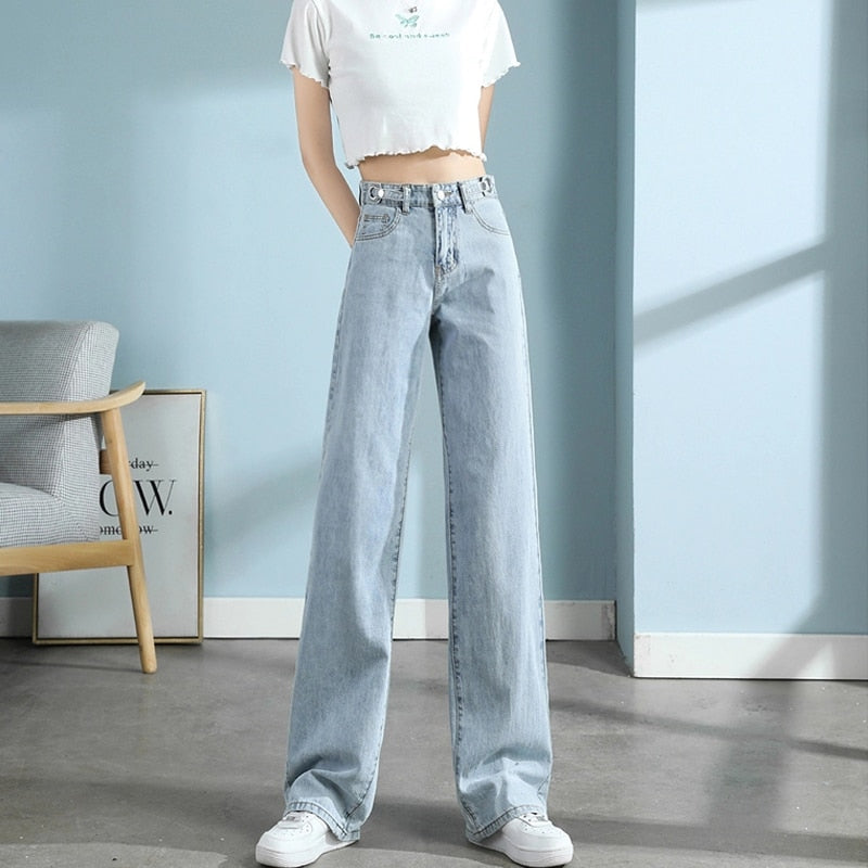 Ginevra broek - Wijde, trendy jeans met een hoge taille voor stijlvol comfort