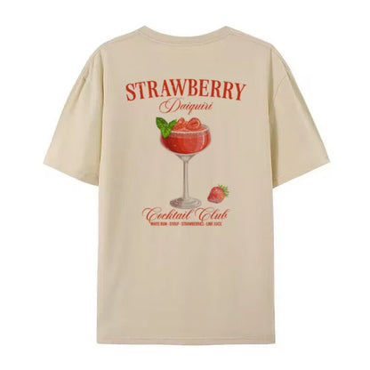 T-shirt - Oversized Daquiri - Katoen, Unieke Achterprint - Perfect voor Casual Dagen