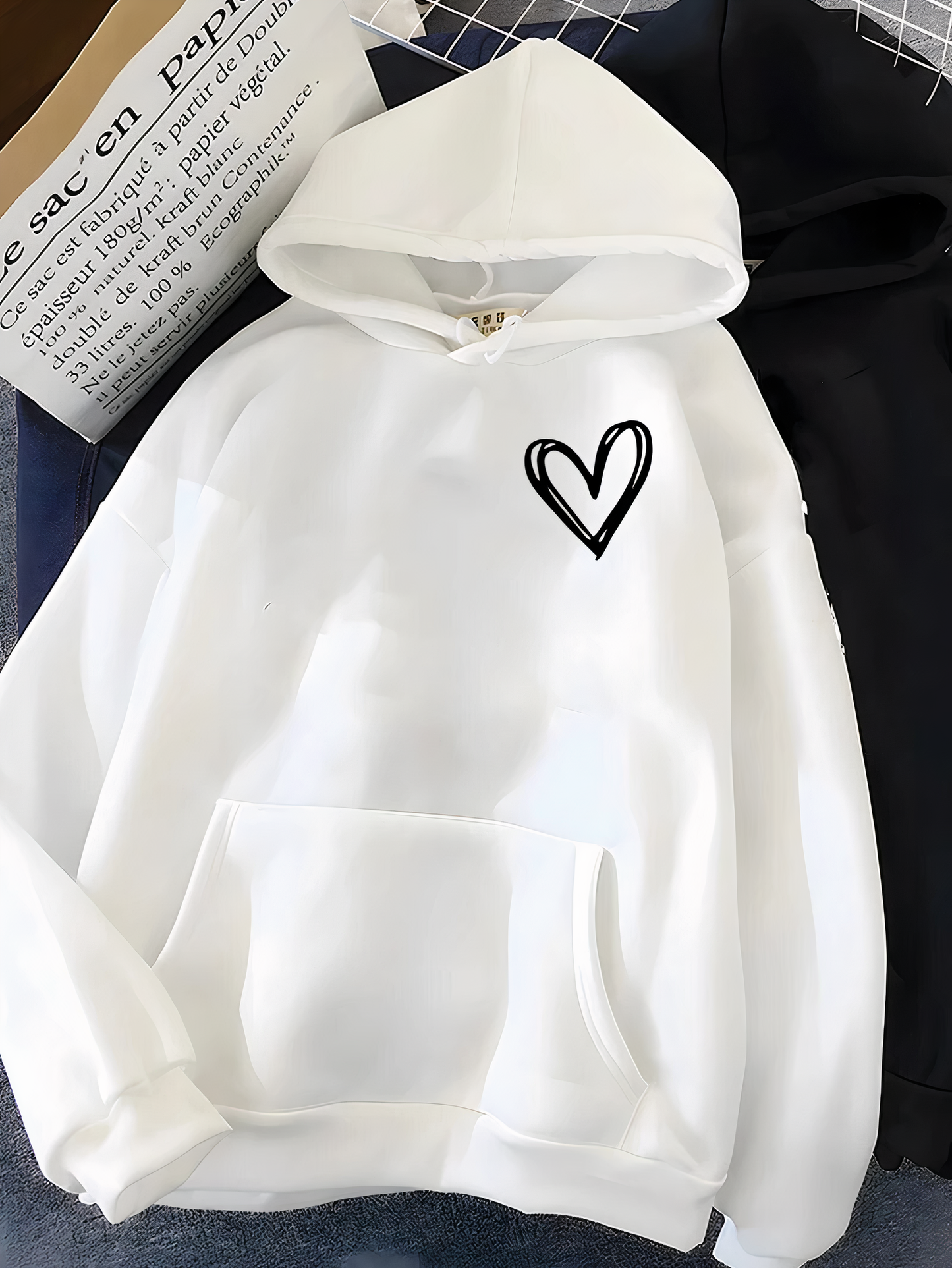 Heidi Fashion | Hoodie Met Hart Print Voor Vrouwen Saylor