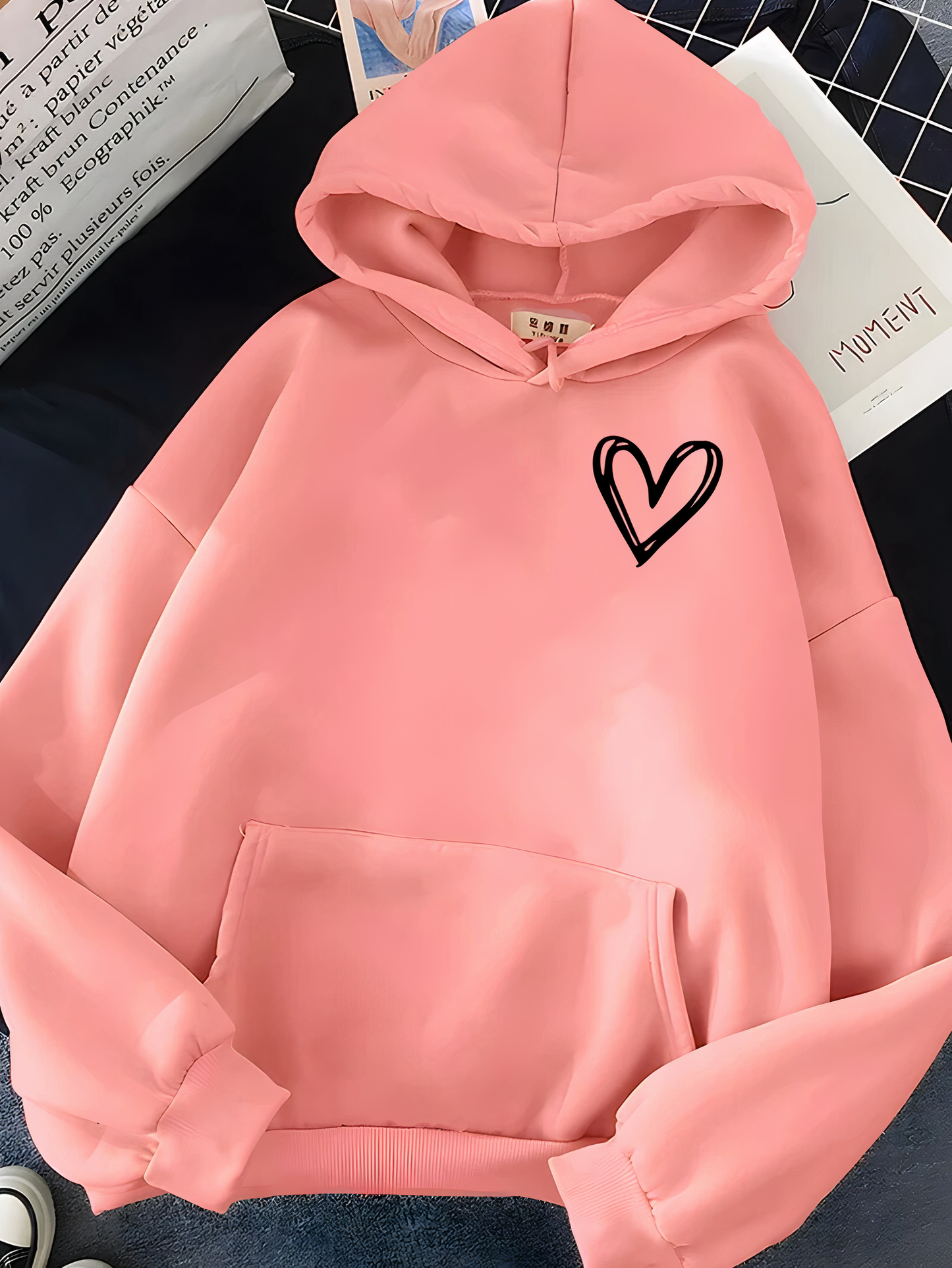 Heidi Fashion | Hoodie Met Hart Print Voor Vrouwen Saylor