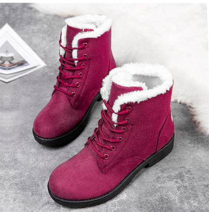 Short Lace-Up Boots with Faux Fur | Peggy Boots