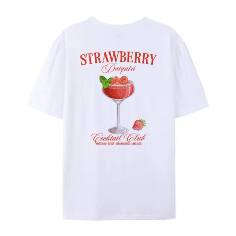 T-shirt - Oversized Daquiri - Katoen, Unieke Achterprint - Perfect voor Casual Dagen