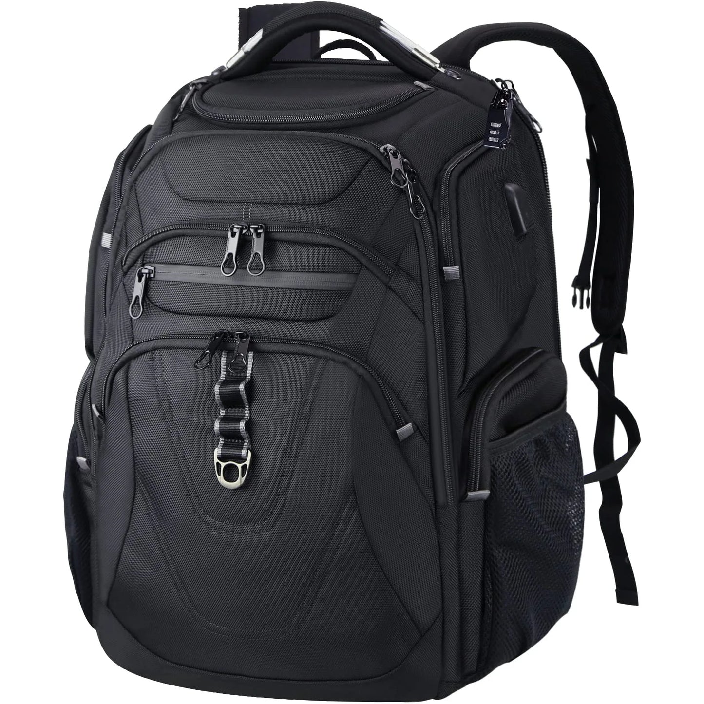 Red | XL Waterdichte Canvas Reis Laptoprugzak met USB-Oplaadpoort