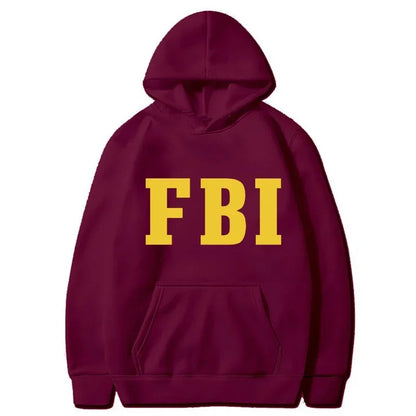 Paulo - Warme uniseks hoodies met FBI opdruk