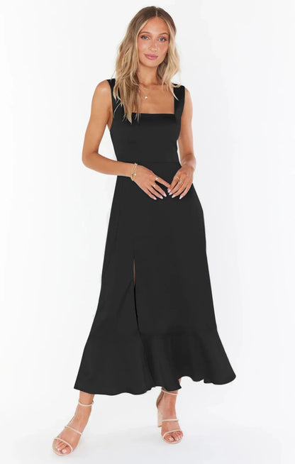 Sallie Dames zomer elegante mode jurk met touw Temperament rok