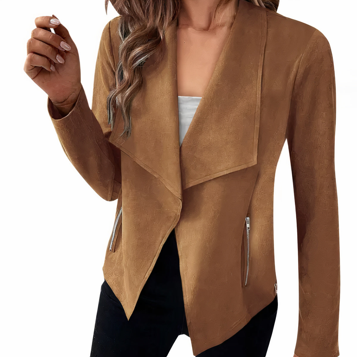 Suède blazer voor dames - Saskia