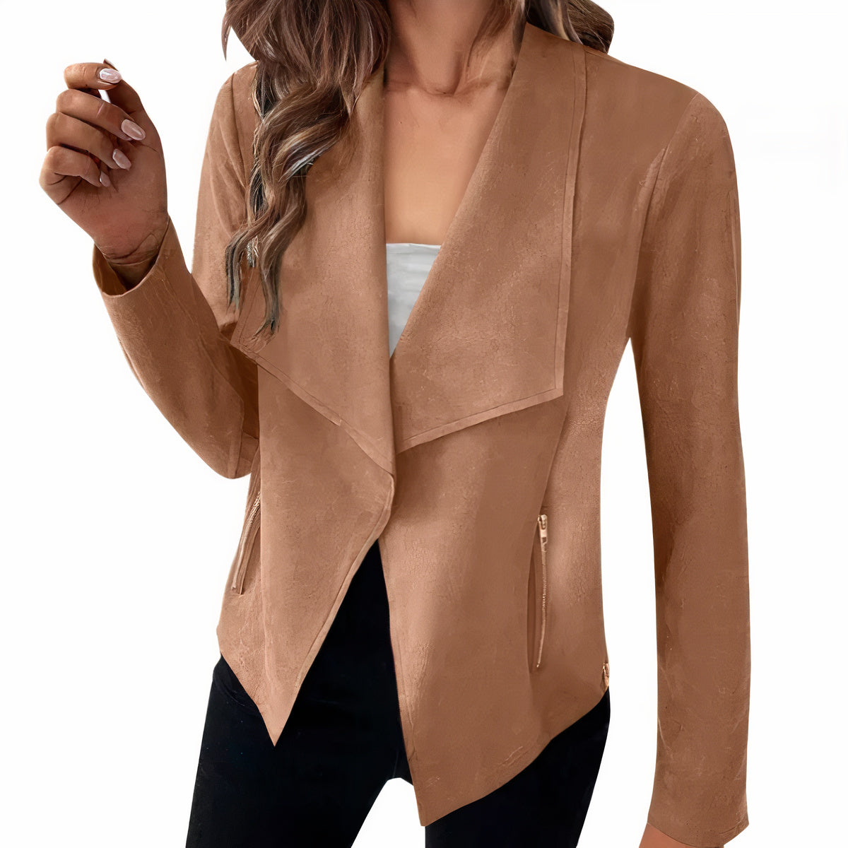 Suède blazer voor dames - Saskia